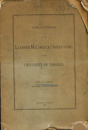 Publications of the Leander McCormick Observatory, 1. 1886, P. 4