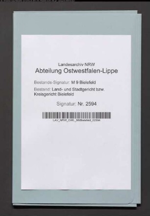 Erblasser: Strothsteffen Colon Stoekebrink, Johann Heinrich: Testament