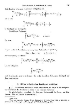 II. Séries et intégrales doubles et multiples.