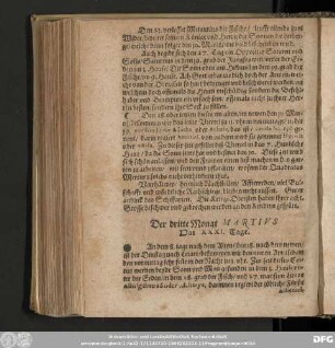 Der dritte Monat Martius Hat XXXI. Tage.