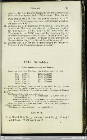 XXII. Wärmelehre