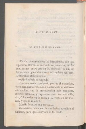 Capítulo XXVI. - Lo que hizo el buen cura.