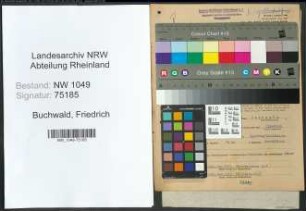 Entnazifizierung Friedrich Buchwald , geb. 09.11.1900 (Werkmeister)