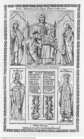 Istoria dell'antichissimo oratorio, o cappella di San Lorenzo nel Patriarchio Lateranense, comunemente appellato Sancta Sanctorum e della celebre Immagine del SS. Salvatore detta Acheropita, che ivi conservasi ...