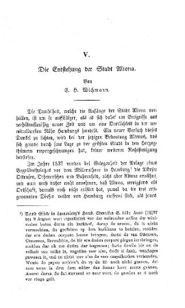Die Entstehung der Stadt Altona