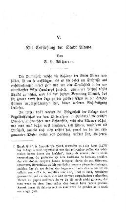 Die Entstehung der Stadt Altona