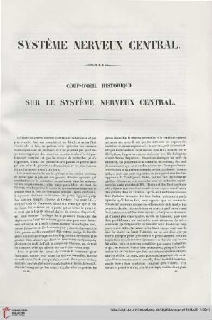 Système nerveux central: Coup-d’œil historique sur le système nerveux central