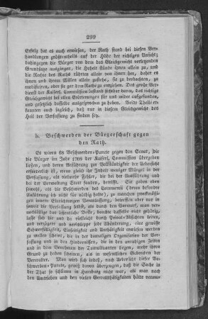 b. Beschwerden der Bürgerschaft gegen den Rath.