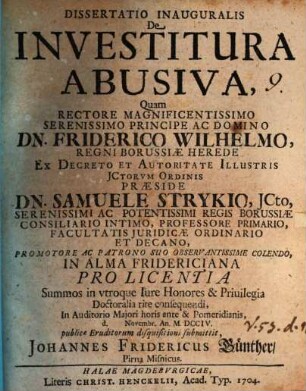 Disp. de investitura abusiva