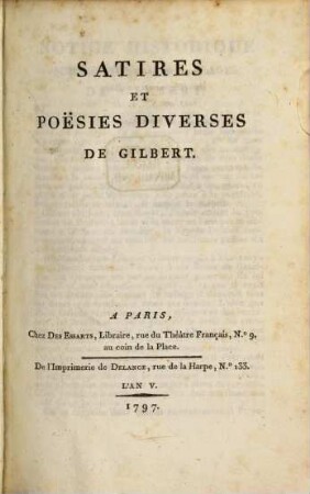 Satires et Poèsies diverses