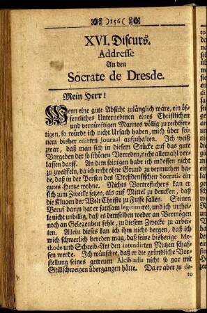 XVI. Discurs.