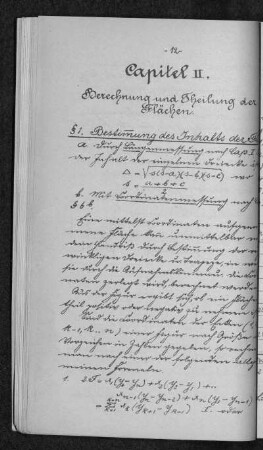 Berechnung und Theilung von Flächen