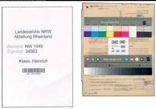 Entnazifizierung Heinrich Klaes , geb. 05.08.1896 (Kaufmann)