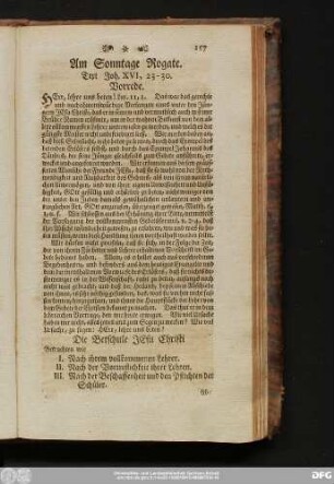 Am Sonntage Rogate. Text Joh. XVI, 23 - 30.