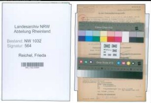 Entnazifizierung Frieda Reichel , geb. 01.11.1904 ()