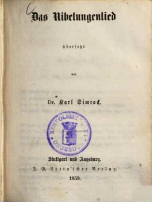 Das Nibelungenlied