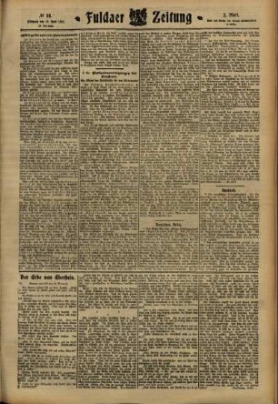 Zweite Ausgabe vom Mittwoch, den 19. April 1911.