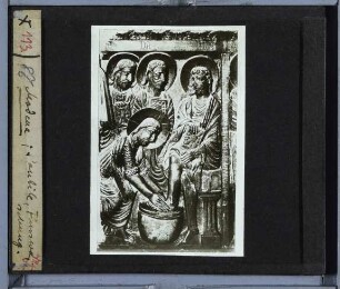 Modena, Dom : Lettner, Relief (Fußwaschung)