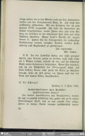 Christian Lassen an August Wilhelm von Schlegel, London, 04.06.1824