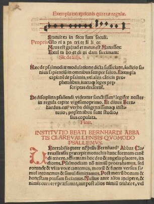 Institutio Beati Bernhardi Abbatis Clarevallensis Quomodo Psallemus.