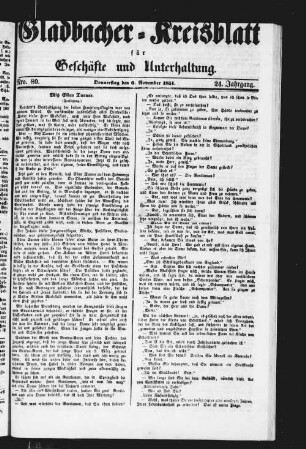 Gladbacher Kreisblatt für Geschäfte und Unterhaltung. 1847-1851