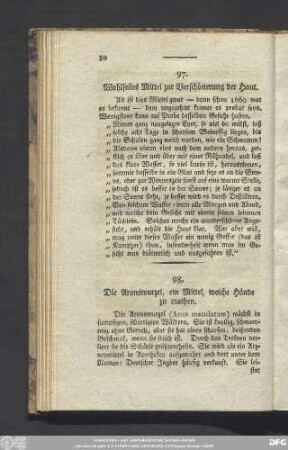 97. Wohlfeiles Mittel zur Verschönerung der Haut.
