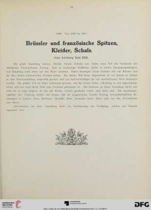 Brüsseler und französische Spitzen, Kleider, Schals (Nr. 1000)