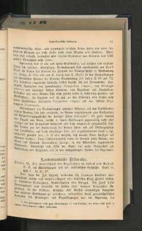 Landeskundliche Litteratur.