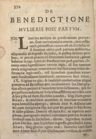 De Benedictione Mvlieris Post Partvm.