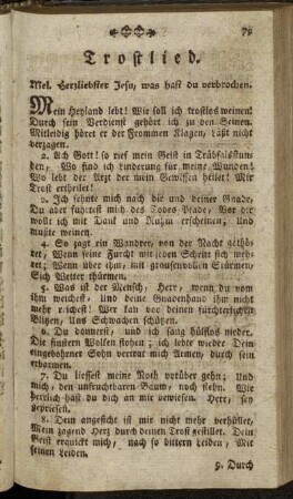 Trostlied. - Morgenlied eines Communicanten.