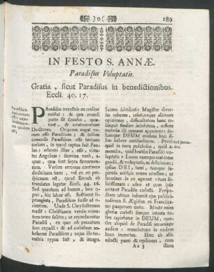 In Festo S. Annae