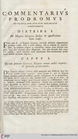 Diatriba I