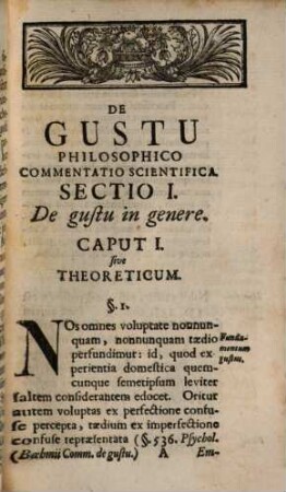 De gustu philosophico Commentatio