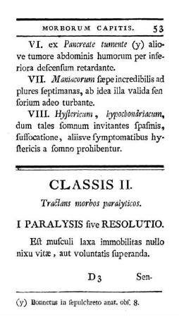 Classis II. Tractans morbos paralyticos.