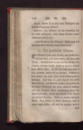 73. Der gewissenlose Wittwer.