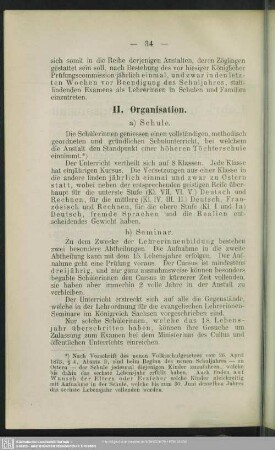 II. Organisation