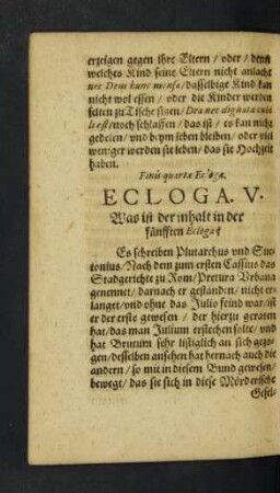 Ecloga. V. Was ist der inhalt ...