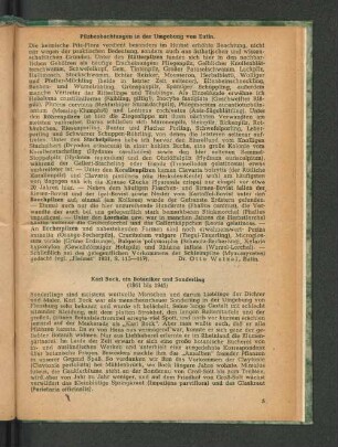 Karl Bock, ein Botaniker und Sonderling (1861 bis 1945)