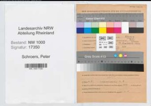 Entnazifizierung Peter Schroers, geb. 15.03.1904 (Forstarbeiter)