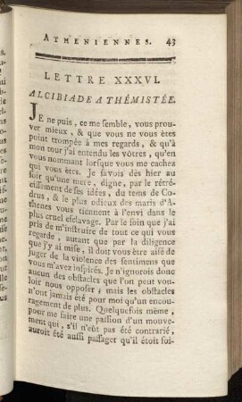 Lettre XXXVI. - Lettre XLIII.