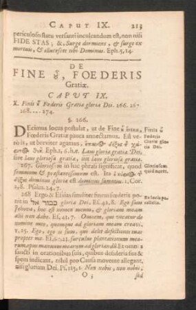 De Fine [...], Foederis Gratiae. Caput IX.