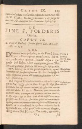 De Fine [...], Foederis Gratiae. Caput IX.