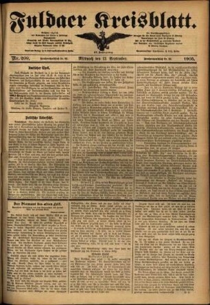 Ausgabe vom Mittwoch, den 13. September 1905.