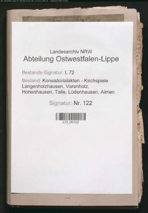 Besetzung der Pastorenstelle