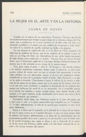 La Mujer en el Arte y en la Historia - Laura de Noves