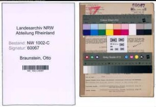 Entnazifizierung Otto Braunstein, geb. 07.12.1890 (Kaufmann)