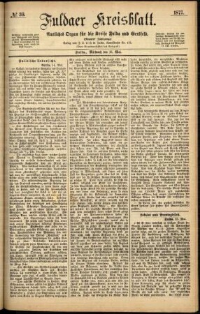 Ausgabe vom Mittwoch, den 16. Mai 1877.