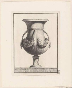Vase, dekoriert mit Blumenranke, aus der Folge "Suite de Vases", Bl. 19