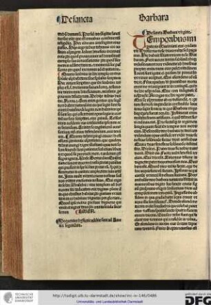 Temporibus imperatoris Maximiani erat quidam vir Dyoscorus nomine dives valde sed paganus, hic habuit filiam unicam nomine Barbaram...