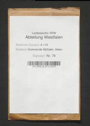Pachtregister der Kommende Welheim.
